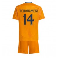 Camisa de time de futebol Real Madrid Aurelien Tchouameni #14 Replicas 2º Equipamento Infantil 2024-25 Manga Curta (+ Calças curtas)